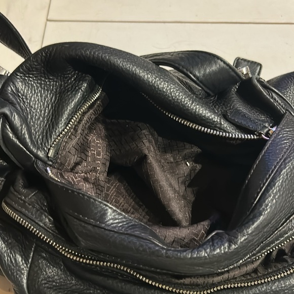 Cole Haan Black Pebble Leather Hobo Satchel Bag w/ duster bag - Picture 11 of 16